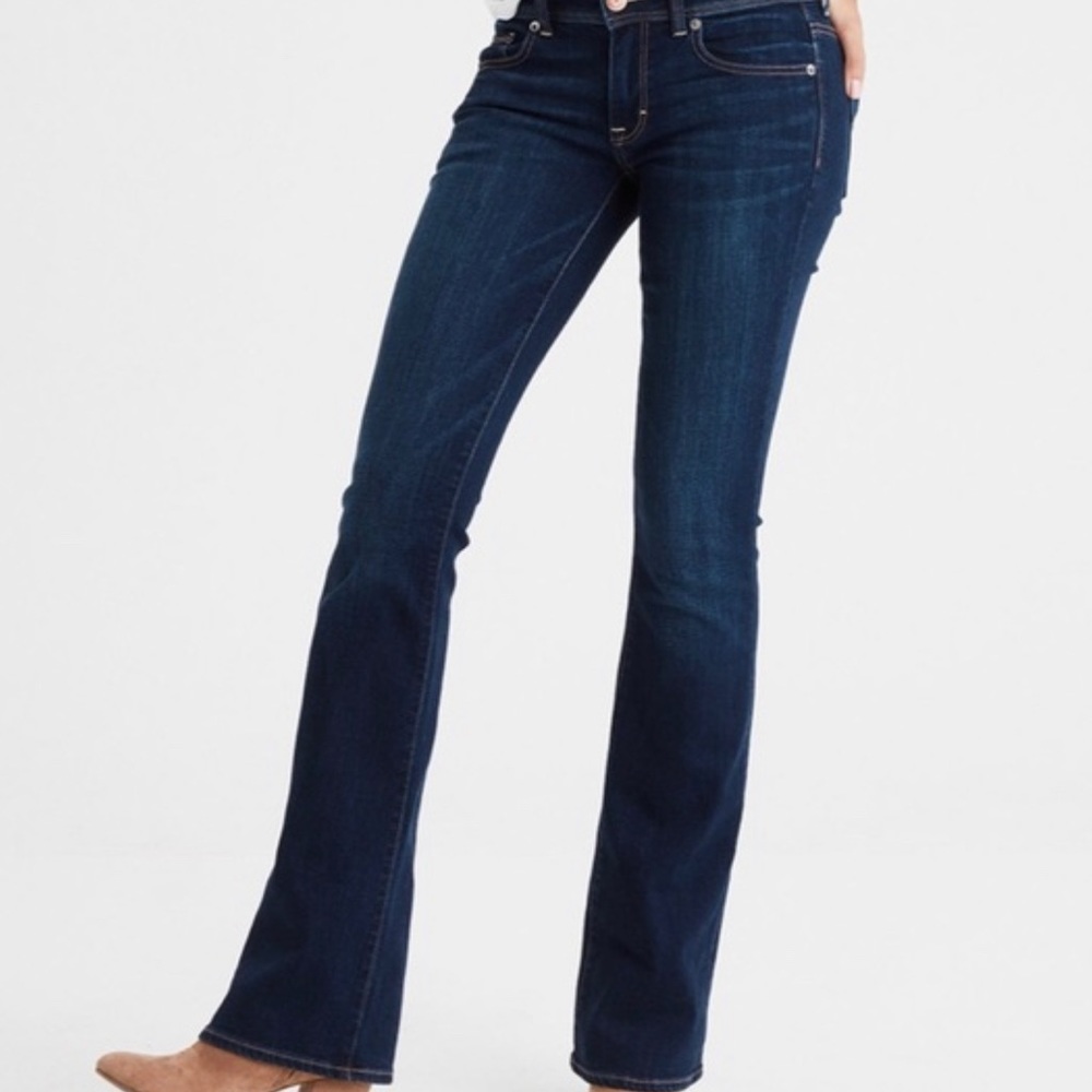 American Eagle Women’s Super Stretch Kick Boot Denim Jeans - Plus Size (A17)